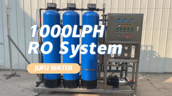 1000lph RO Planta de purificación de agua potable por ósmosis inversa Sistema de filtro de agua Sistema de tratamiento de agua Filtro de agua Máquina para fabricar agua pura